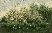 Charles Francois Daubigny Apple Trees in Blossom